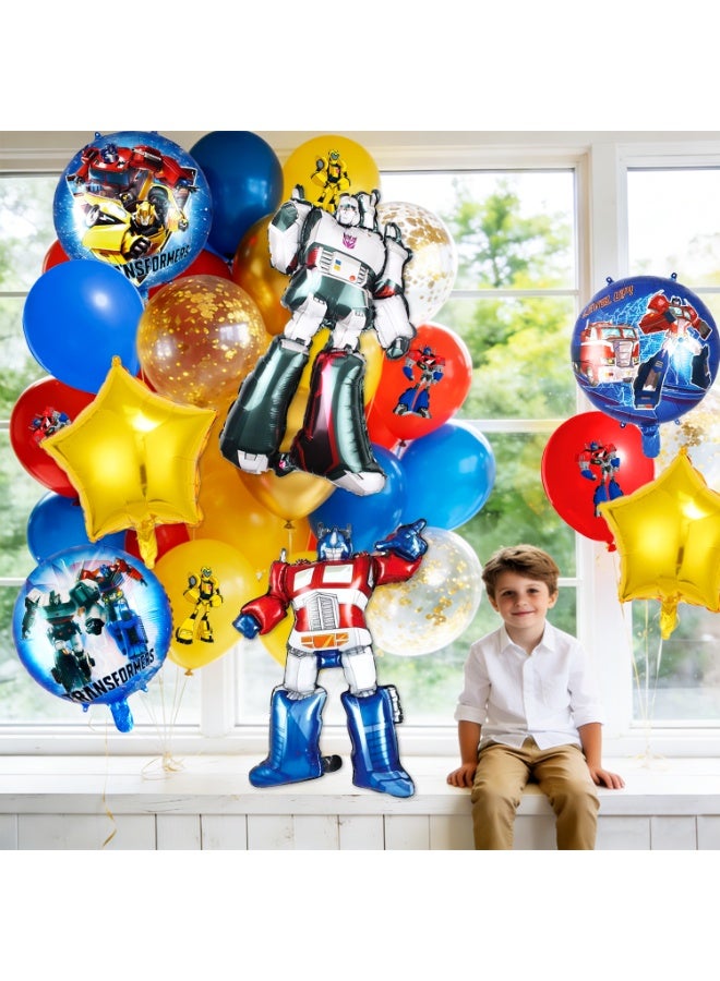 FRUITFUL PARTY 82pcs Transformers Birthday Balloon Arch Kit, Transformers Balloon Decoration Set with Autobot Decepticon Foil Balloons, Heroic Balloons & Balloon Arch Accessories Transformers Birthday Party Supplies - Image 5